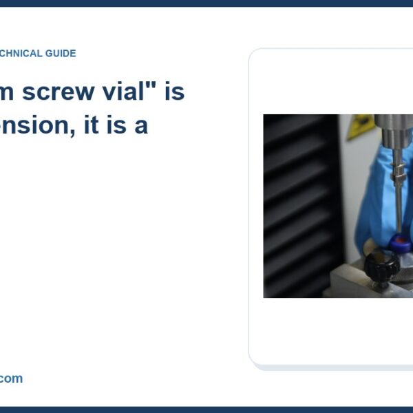 2ml HPLC Vial InsertWhy “9 mm screw vial” is not a dimension, it is a category
