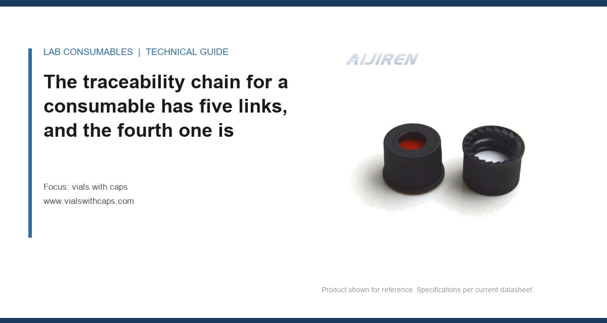 The traceability chain for a consumable has five links, and the fourth one is